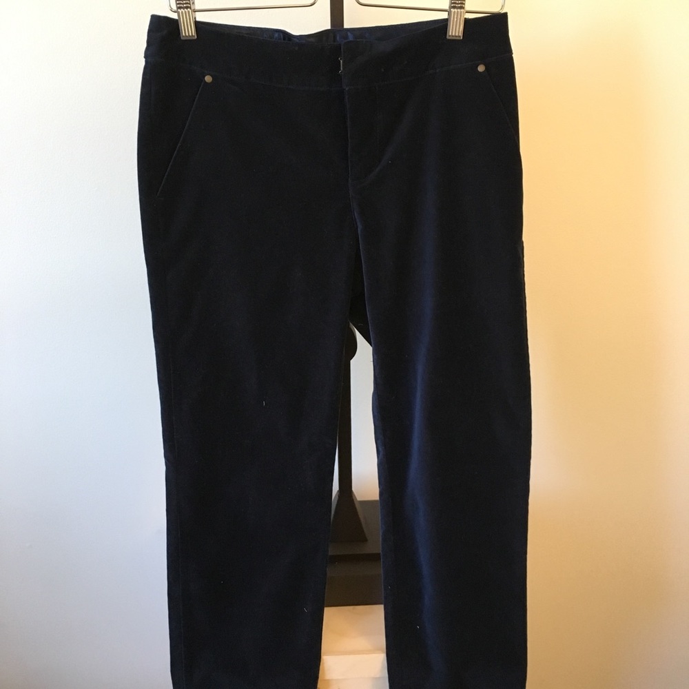 Sundance Navy Relaxed Velveteen Trouser Style Pant